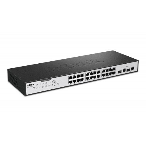 D-Link 24-Port Fast Ethernet Unmanaged Rackmount Switch with 2 Gigabit Ports