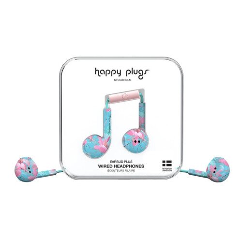 Happy Plugs Plus Wired Headphones - Botanica Exotica - Earbud