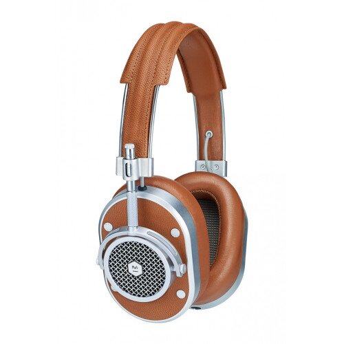 Master & Dynamic MH40 Over-Ear Headphones - Silver Metal / Brown Leather