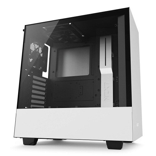 NZXT H500 Compact Mid-Tower Case with Tempered Glass - Matte White