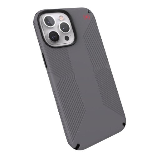 Speck Presidio2 Grip Iphone 13 Pro Max Case - Graphite Grey/Black/Bold Red