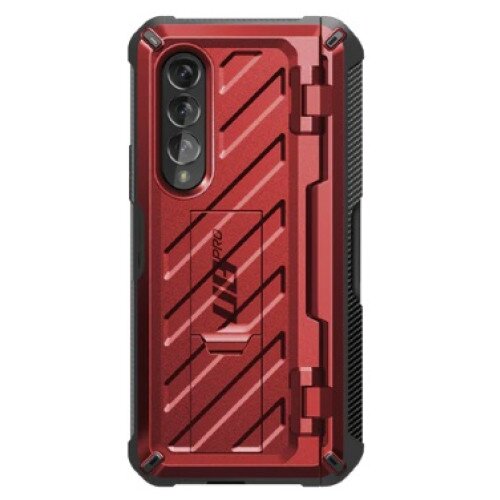 SUPCASE Galaxy Z Fold3 Unicorn Beetle PRO Rugged Case with S-Pen Holder - Metallic Red