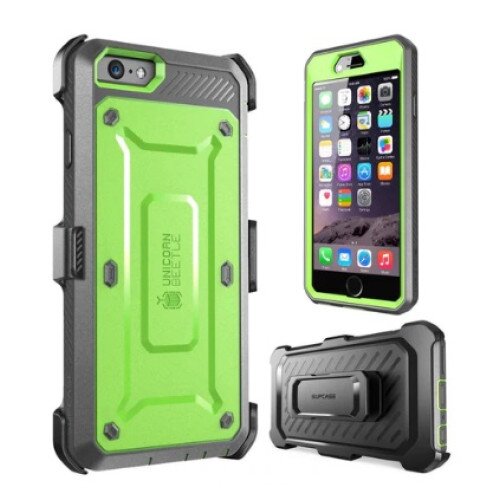 SUPCASE iPhone 6 / 6S Unicorn Beetle Pro Full Body Rugged Holster Case with Screen Protector - Green