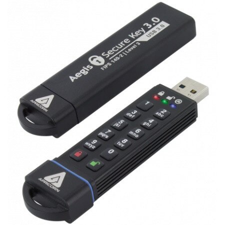 apricorn aegis secure key 3z usb 3.0 flash drive ask3z
