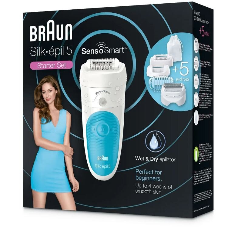 Buy Braun Silk-Epil 5 SensoSmart 5/880 Wet & Dry Epilator online in  Pakistan 