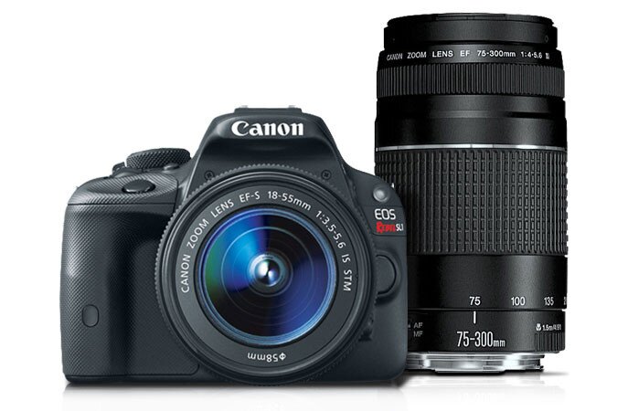 Buy Canon EOS Rebel SL1 EF-S 18-55 IS STM Lens Kit with EF 75-300mm f/4 ...