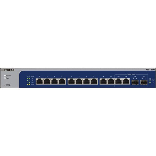Switch Ethernet NETGEAR 8 Ports RJ45 Gigabit manageable + 2 Ports RJ45 10  Gigabit GS110EMX
