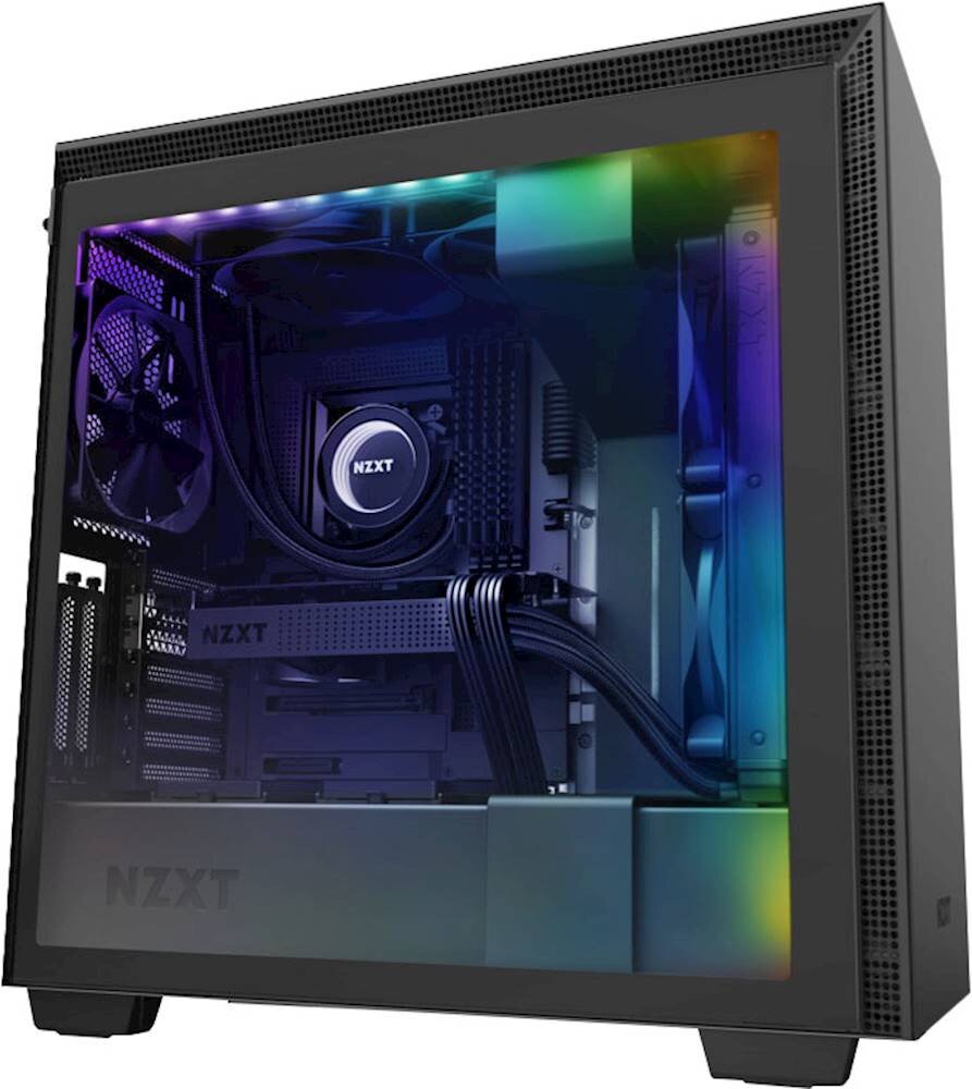 NZXT H7 Elite - Premium Mid-Tower PC Gaming Case - RGB LED & Smart Fan  Control - Tempered Glass - White