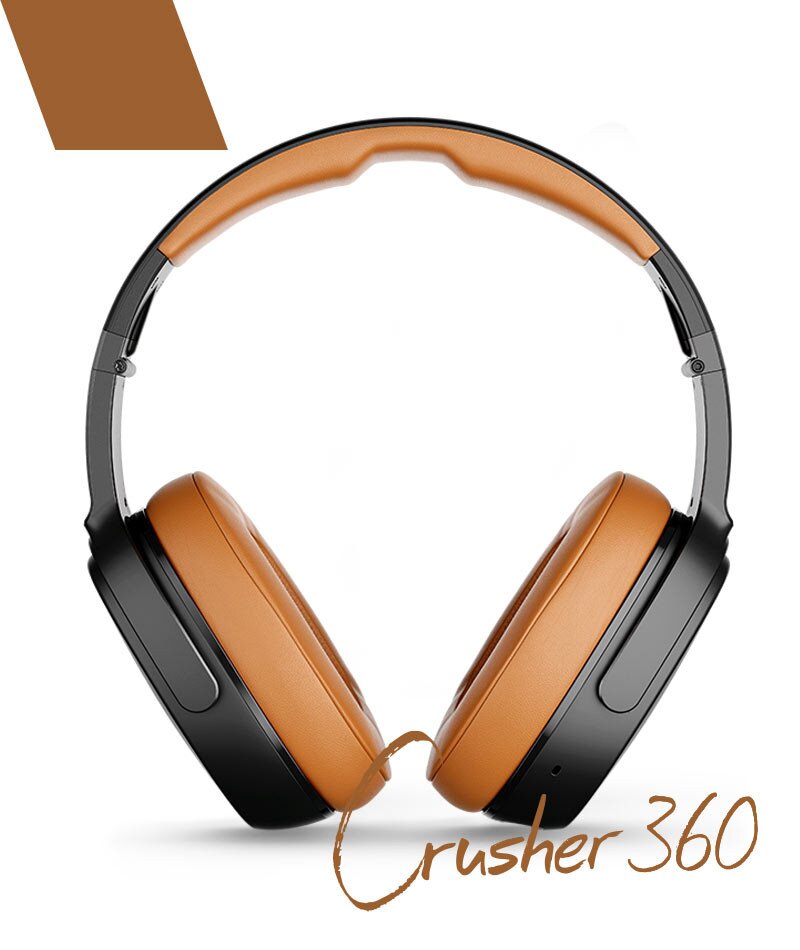 Best Buy: Skullcandy Crusher 360 Wireless Over-the-Ear Headphones Black/Tan  S6MBW-J373